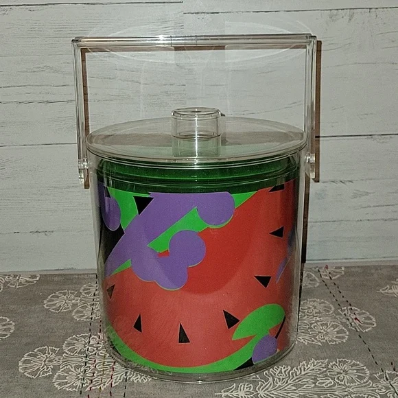 VintageStotter Colorful Fruit Ice Bucket & Cup Set13 Pieces